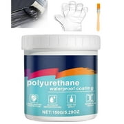 Polyurethane Waterproof Coating, Invisible Waterproof Anti-Leakage Agent, Waterproof Insulating Sealant,Transparent Waterproof Coating for Sealant Concrete Exterior Roof Wall Crack (Black, one Size)